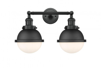 Hampden - 2 Light - 18 inch - Matte Black - Adjustable Bath Vanity Light (3442|208-BK-HFS-61-BK)