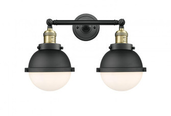 Hampden - 2 Light - 18 inch - Black Antique Brass - Adjustable Bath Vanity Light (3442|208-BAB-HFS-61-BK-LED)