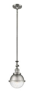 Hampden - 1 Light - 7 inch - Brushed Satin Nickel - Stem Hung - Adjustable Mini Pendant (3442|206-SN-HFS-64-SN-LED)
