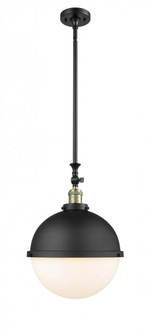 Hampden - 1 Light - 13 inch - Black Antique Brass - Stem Hung - Pendant (3442|206-BAB-HFS-121-BK-LED)