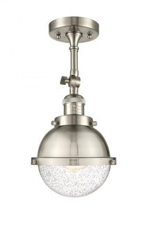 Hampden - 1 Light - 7 inch - Brushed Satin Nickel - Adjustable Semi-Flush Mount (3442|201F-SN-HFS-64-SN)