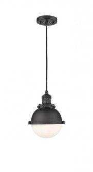 Hampden - 1 Light - 7 inch - Matte Black - Cord hung - Mini Pendant (3442|201C-BK-HFS-61-BK)