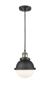 Hampden - 1 Light - 7 inch - Black Antique Brass - Cord hung - Mini Pendant (3442|201C-BAB-HFS-61-BK-LED)