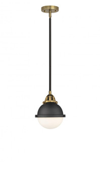 Hampden - 1 Light - 7 inch - Black Antique Brass - Stem hung - Mini Pendant (3442|288-1S-BAB-HFS-61-BK)