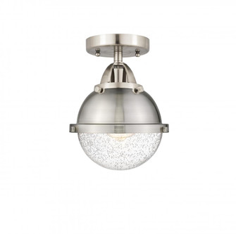 Hampden - 1 Light - 7 inch - Brushed Satin Nickel - Semi-Flush Mount (3442|288-1C-SN-HFS-64-SN-LED)