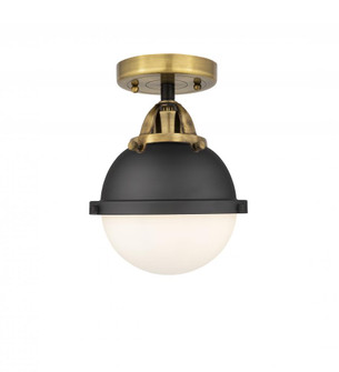 Hampden - 1 Light - 7 inch - Black Antique Brass - Semi-Flush Mount (3442|288-1C-BAB-HFS-61-BK-LED)