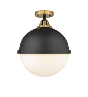 Hampden - 1 Light - 13 inch - Black Antique Brass - Semi-Flush Mount (3442|288-1C-BAB-HFS-121-BK)