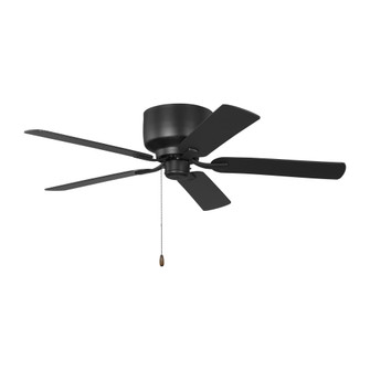 Linden 52 Hugger Ceiling Fan in Midnight Black with Midnight Black/American Walnut Reversible Blades (38|5LDH52MBK)