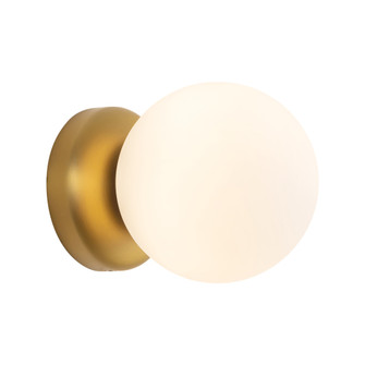 Fiona 5-in Brushed Gold Wall Sconce with Opal Glass (7713|WS686405BGOP)