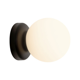 Fiona 5-in Matte Black Wall Sconce with Opal Glass (7713|WS686405MBOP)