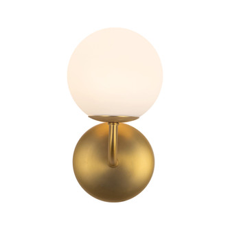 Fiona 5-in (10-in Height) Brushed Gold Wall Sconce with Opal Glass (7713|WS686010BGOP)