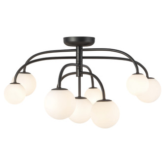 Fiona 33-in Matte Black Flush Mount with Opal Glass (7713|SF686033MBOP)