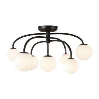 Fiona 27-in Matte Black Flush Mount with Opal Glass (7713|SF686027MBOP)