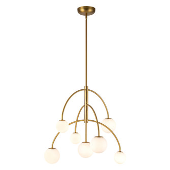 Fiona 27-in Brushed Gold Chandelier with Opal Glass (7713|CH686027BGOP)