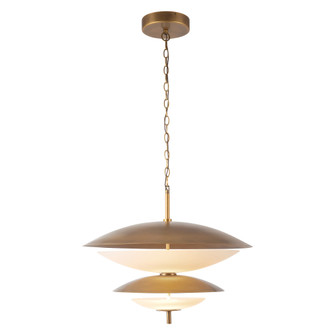 Prescott 24-in Vintage Brass Dimmable LED Chandelier with Opal Matte Glass (7713|CH315224VBOP)
