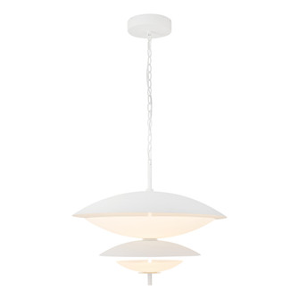Prescott 24-in Antique White Dimmable LED Chandelier with Opal Matte Glass (7713|CH315224AWOP)
