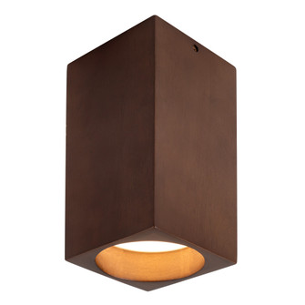 Bosco 5-in (10-in Height) Solid Wood Dimmable LED Flush Mount with Dark Walnut Finish (461|SF12610-WT)