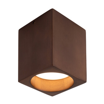 Bosco 5-in (7-in Height) Solid Wood Dimmable LED Flush Mount with Dark Walnut Finish (461|SF12607-WT)