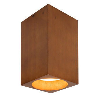 Bosco 5-in (10-in Height) Solid Wood Dimmable LED Flush Mount with Natural Oak Finish (461|SF12610-ON)