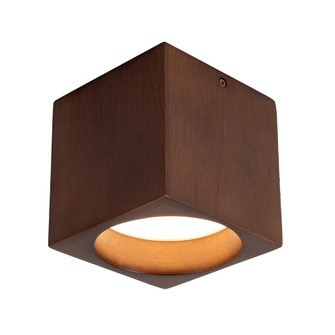 Bosco 5-in (5-in Height) Solid Wood Dimmable LED Flush Mount with Dark Walnut Finish (461|SF12605-WT)