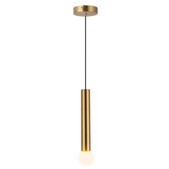 Calla 16-in Brushed Gold Dimmable LED Pendant (461|PD26616-BG)