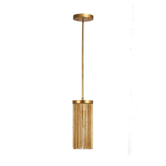 Imperial Single Pendant - (6L x 6W x 16H) - Antique Gold Leaf - 120VV - 1LT - E26 - Medium - UL (5578|P25113-1)