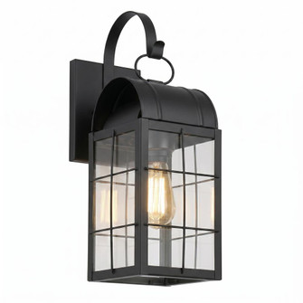 Durham - 1 Light - 15 inch - Matte Black - Solid Brass - Off  the Wall - Sconce (3442|9121P-H-BK-CL)