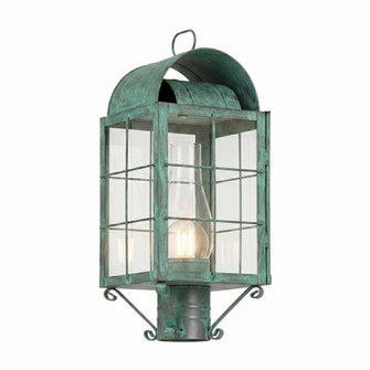 Durham - 1 Light - 18 inch - Verde Green - Solid Brass - Post Lantern (3442|9120-H-VG-CL-C)