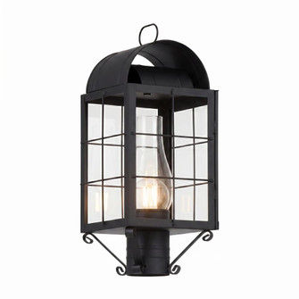 Durham - 1 Light - 18 inch - Matte Black - Solid Brass - Post Lantern (3442|9120-H-BK-CL-C)