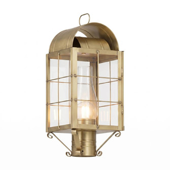 Durham - 1 Light - 18 inch - Antique Brass - Solid Brass - Post Lantern (3442|9120-H-AB-CL-C)