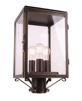 Westbrook - 3 Light - 18 inch - Bronze - Solid Brass - Post Lantern (3442|94510-BZ-CL)