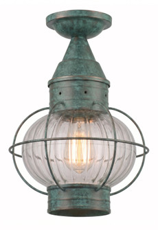 BRASS TRADITIONS - Ellington - 1 Light - 13 inch - Verde Green - Solid Brass - Semi Flush (3442|9623-VG-OPT)