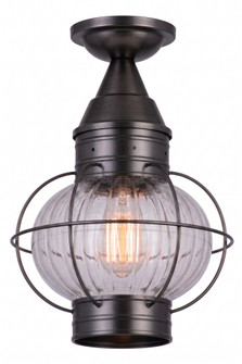 BRASS TRADITIONS - Ellington - 1 Light - 13 inch - Gunmetal - Solid Brass - Semi Flush (3442|9623-GM-OPT)