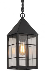 Ashford - 1 Light - 14 inch - Matte Black - Solid Brass - Pendant (3442|9522-H-BK-CL)