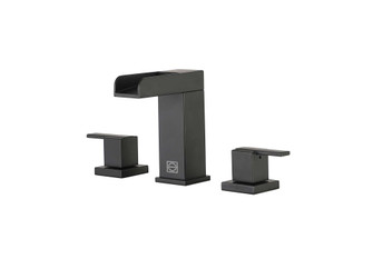 Henrik Widespread Double Handle Bathroom Faucet in Matte Black (758|FAV-1114MBK)