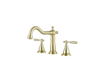 Adler Widespread Double Handle Bathroom Faucet in Brushed Gold (758|FAV-1106BGD)