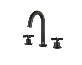 Luka Widespread Double Handle Bathroom Faucet in Matte Black (758|FAV-1105MBK)