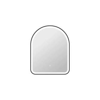 30 Inch Arch LED Front and Backlit Wall Mirror in Black (758|MRE6D2430BK)
