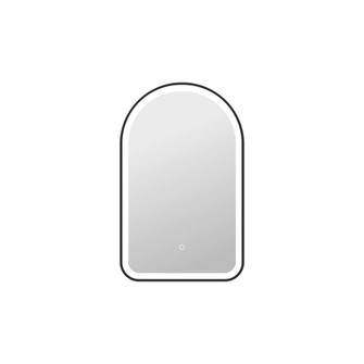 32 Inch Arch LED Front and Backlit Wall Mirror in Black (758|MRE6D2032BK)
