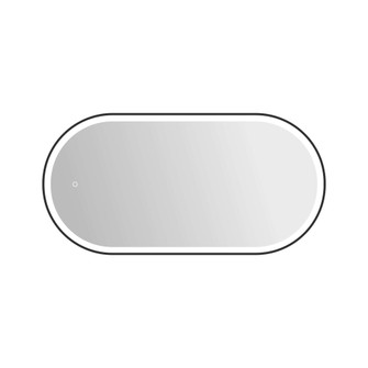 48 Inch Oval LED Front and Backlit Wall Mirror in Black (758|MRE6C2448BK)