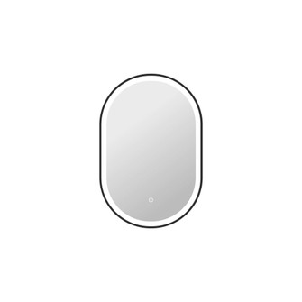 30 Inch Oval LED Front and Backlit Wall Mirror in Black (758|MRE6C2030BK)