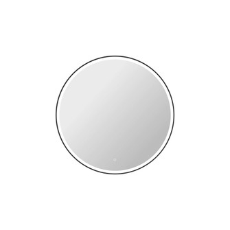 45 Round LED Front and Backlit Wall Mirror in Black (758|MRE6B45BK)