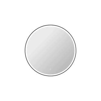 42 Round LED Front and Backlit Wall Mirror in Black (758|MRE6B42BK)