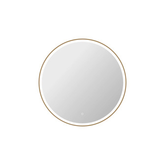 39 Round LED Front and Backlit Wall Mirror in Satin Gold (758|MRE6B39SG)