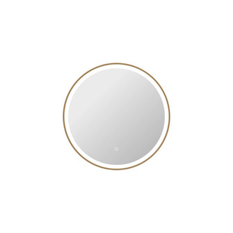 28 Round LED Front and Backlit Wall Mirror in Satin Gold (758|MRE6B28SG)