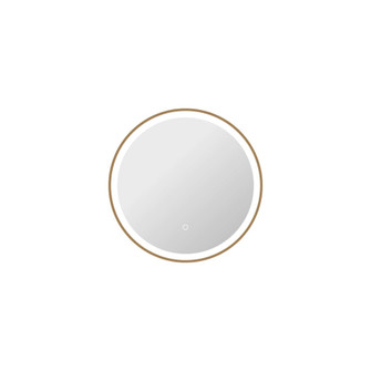 24 Round LED Front and Backlit Wall Mirror in Satin Gold (758|MRE6B24SG)