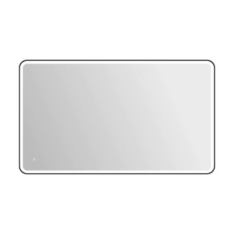 72 Rectangle LED Front and Backlit Wall Mirror in Black (758|MRE6A4272BK)