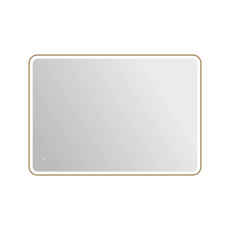 60 Rectangle LED Front and Backlit Wall Mirror in Satin Gold (758|MRE6A4260SG)