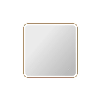 36 Square LED Front and Backlit Wall Mirror in Satin Gold (758|MRE6A3636SG)