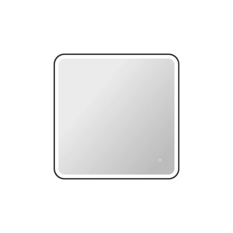 36 Square LED Front and Backlit Wall Mirror in Black (758|MRE6A3636BK)